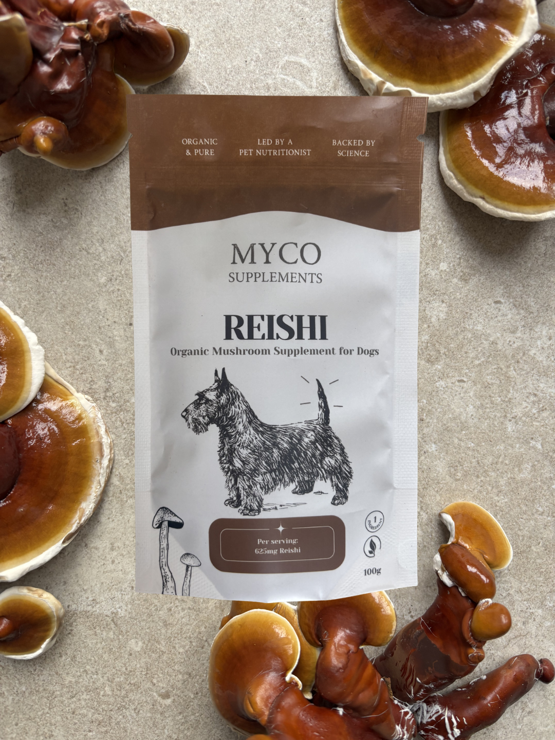 Reishi - Organic Mushroom Calming & Anxiety Support Supplement for Dogs